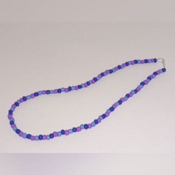 💍Purple beaded choker - Picture 1 of 2